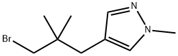 1H-Pyrazole, 4-(3-bromo-2,2-dimethylpropyl)-1-methyl- Struktur