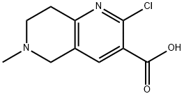 1,6-Naphthyridine-3-carboxylic acid, 2-chloro-5,6,7,8-tetrahydro-6-methyl- Struktur