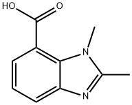 1H-Benzimidazole-7-carboxylic acid, 1,2-dimethyl- Struktur