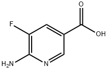 3-Pyridinecarboxylic acid, 6-amino-5-fluoro- Struktur