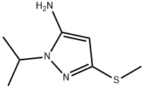 1H-Pyrazol-5-amine, 1-(1-methylethyl)-3-(methylthio)- Struktur