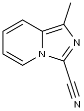 1-methylH-imidazo[1,5-a]pyridine-3-carbonitrile Struktur