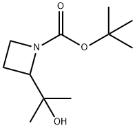 1-Azetidinecarboxylic acid, 2-(1-hydroxy-1-methylethyl)-, 1,1-dimethylethyl este… Struktur