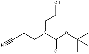 tert-Butyl N-(2-cyanoethyl)-N-(2-hydroxyethyl)carbamate Struktur