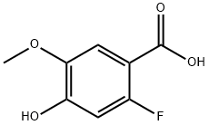 2-Fluoro-4-hydroxy-5-methoxybenzoic Acid Struktur