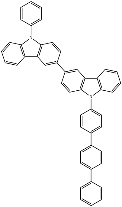 3,3'-Bi-9H-carbazole, 9-phenyl-9'-[1,1':4',1''-terphenyl]-4-yl- Struktur