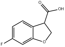 3-Benzofurancarboxylic acid, 6-fluoro-2,3-dihydro- Struktur