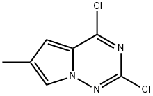 Pyrrolo[2,1-f][1,2,4]triazine, 2,4-dichloro-6-methyl- Struktur