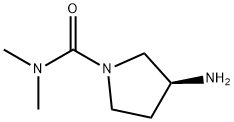 (S)-3-amino-N,N-dimethylpyrrolidine-1-carboxamide Struktur