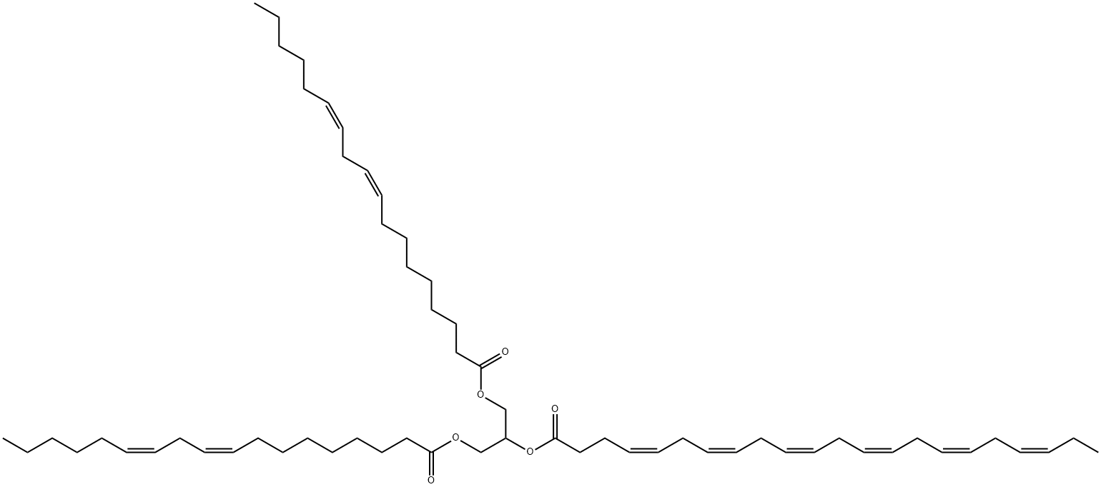 1,3-Dilinoleoyl-2-Docosahexaenoyl Glycerol Struktur