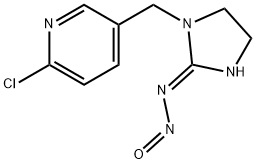 2-Imidazolidinimine, 1-[(6-chloro-3-pyridinyl)methyl]-N-nitroso-, (2E)- Struktur