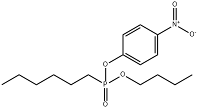 Phosphonic acid, P-hexyl-, butyl 4-nitrophenyl ester Struktur