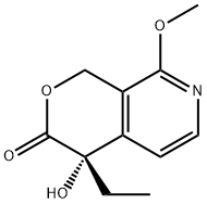 3H-Pyrano[3,4-c]pyridin-3-one, 4-ethyl-1,4-dihydro-4-hydroxy-8-methoxy-, (4S)- Struktur