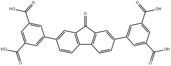 5,5'-(9-oxo-9H-fluorene-2,7-diyl)diisophthalic acid Struktur