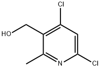 3-Pyridinemethanol, 4,6-dichloro-2-methyl- Struktur