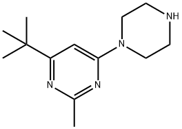 Pyrimidine, 4-(1,1-dimethylethyl)-2-methyl-6-(1-piperazinyl)- Struktur