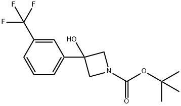 tert-butyl 3-hydroxy-3-[3-(trifluoromethyl)phenyl]azetidine-1-carboxylate Struktur