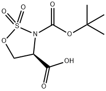 1,2,3-Oxathiazolidine-3,4-dicarboxylic acid, 3-(1,1-dimethylethyl) ester, 2,2-dioxide, (4R)- Structure