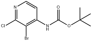 (3-Bromo-2-chloro-pyridin-4-yl)-carbamic acid tert-butyl ester Struktur