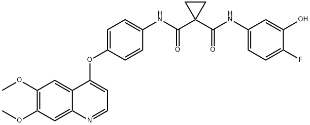 N-[4-[(6,7-Dimethoxy-4-quinolinyl)oxy]phenyl]-N'-(4-fluoro-3-hydroxyphenyl)-1,1-cyclopropanedicarboxamide