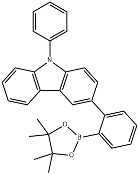 3-[2-(Boronic acid pinacol ester)phenyl]-9-phenyl carbazole Struktur