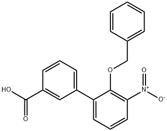 2'-(benzyloxy)-3'-nitro-biphenyl-3-carboxylic acid Struktur