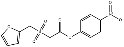 Acetic acid, 2-[(2-furanylmethyl)sulfonyl]-, 4-nitrophenyl ester Struktur