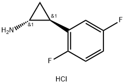 rac-(1R,2S)-2-(2,5-difluorophenyl)cyclopropan-1-amine hydrochloride, trans Struktur