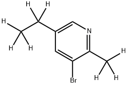 3-Bromo-(2-methyl-5-ethyl-d8)-pyridine Struktur