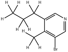 3-Bromo-[4-methyl-5-(n-propyl)-d10]-pyridine Struktur