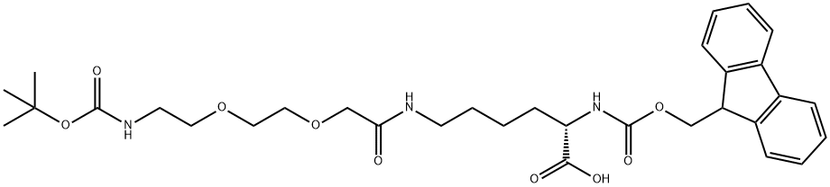 Fmoc-L-Lys(Boc-AEEA)-OH Struktur