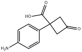 Cyclobutanecarboxylic acid, 1-(4-aminophenyl)-3-oxo- Struktur