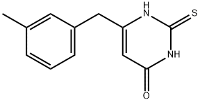 4(1H)-Pyrimidinone, 2,3-dihydro-6-[(3-methylphenyl)methyl]-2-thioxo- Struktur