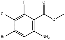 Benzoic acid, 6-amino-4-bromo-3-chloro-2-fluoro-, methyl ester Struktur