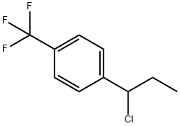 Benzene, 1-(1-chloropropyl)-4-(trifluoromethyl)- Struktur