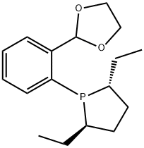 1,3-Dioxolane, 2-[2-[(2R,5R)-2,5-diethyl-1-phospholanyl]phenyl]- Struktur