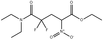 Pentanoic acid, 5-(diethylamino)-4,4-difluoro-2-nitro-5-oxo-, ethyl ester Struktur