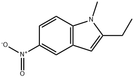 1H-Indole, 2-ethyl-1-methyl-5-nitro- Struktur