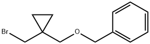 (((1-(bromomethyl)cyclopropyl)methoxy)methyl)benzene Struktur