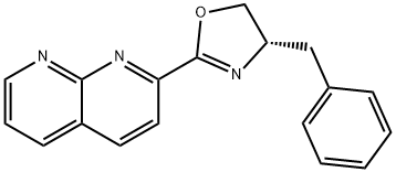 1,8-Naphthyridine, 2-[(4S)-4,5-dihydro-4-(phenylmethyl)-2-oxazolyl]- Struktur