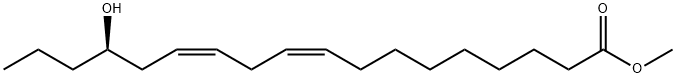 9,12-Octadecadienoic acid, 15-hydroxy-, methyl ester, (9Z,12Z,15R)- Struktur