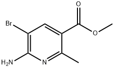6-Amino-5-bromo-2-methyl-nicotinic acid methyl ester Struktur