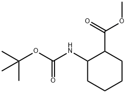 Cyclohexanecarboxylic acid, 2-[[(1,1-dimethylethoxy)carbonyl]amino]-, methyl ester Struktur