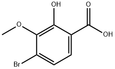 Benzoic acid, 4-bromo-2-hydroxy-3-methoxy- Struktur