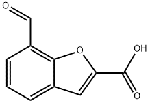 2-Benzofurancarboxylic acid, 7-formyl- Struktur