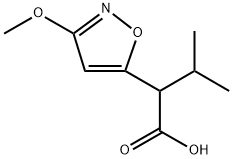 2-(3-methoxyisoxazol-5-yl)-3-methylbutanoic acid Struktur