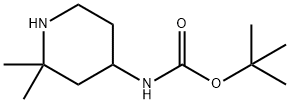 Carbamic acid, N-(2,2-dimethyl-4-piperidinyl)-, 1,1-dimethylethyl ester Struktur