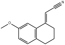 (E)-(3,4-Dihydro-7-methoxy-1(2H)-naphthalenylidene)acetonitrile Struktur