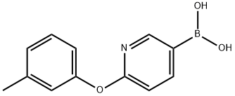 2-(3-Methylphenoxy)pyridine-5-boronic Acid Struktur