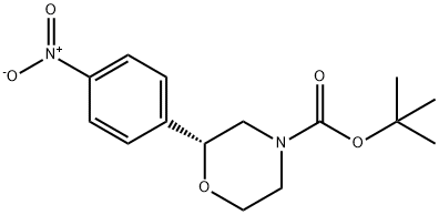 (R)-tert-butyl 2-(4-nitrophenyl)morpholine-4-carboxylate Struktur